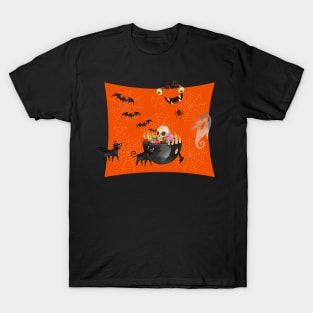 Halloween Hysteria Orange T-Shirt